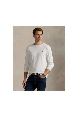 Polo Ralph Lauren Özel Tasarım Regular Kesim Yumuşak Pamuklu Sweatshirt Beyaz