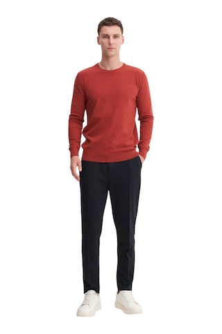 Cazador Slim Fit Soft Touch Basic Bisiklet Yaka Kazak-33155 Kiremit