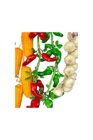 Yapay Sebze Salkımı 6lı Set Süs Sahte Yapay Meyve Sebze Karışık Paket
