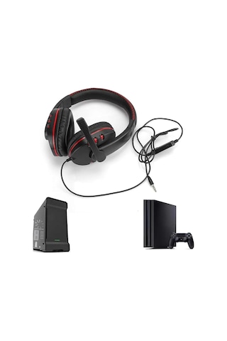 Mey İthalat Mikrofonlu Gamer Kulaklık Kulaklığı Yüksek Ses Kaliteli Stereo Yumuşak Yastıklar