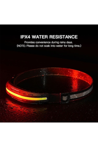 Jeemson Yüksek Parlaklıklı 400 Lümen Led Kafa Lambası - Şarj Edilebilir, 230 Açılı Beyaz