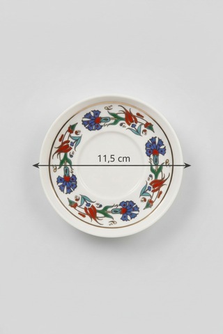 6 Kişilik Nodric Kenarlı Toledo Fly Yaldızlı Çay Tabağı 11,5cm Beyaz