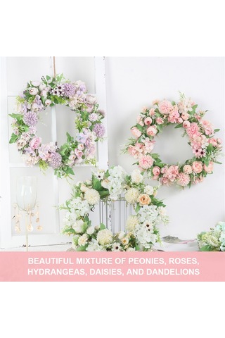 Wezone Yapay Çiçek Çelengi - Dış Mekan Dekorasyonu İçin Dayanıklı Ve Şık