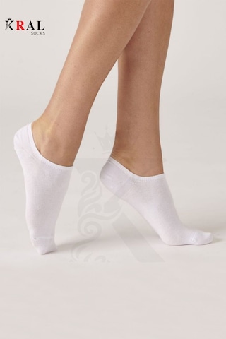 Kral Socks Kadın Pamuklu Terletmez 10'lu - 10 Çift Yazlık Görünmez Çorap Asorti