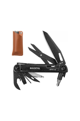 Rocktol 15 Fonksiyonlu Multitool Çakı Kılıflı Siyah