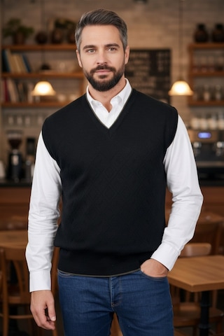 Kamalı Erkek Siyah Tüylenme Yapmayan Anti Pilling Kumaş Standart Fit Normal Kesim V Yaka Triko Süveter Kamalı Erkek Siyah Tüylenme Yapmayan Anti Pilling Kumaş Standart Fit Normal Kesim V Yaka Triko Süveter