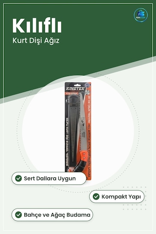 Kılıflı Kurt Dişi Budama Testeresi Bahçe Ağaç Dalı Kesme Sert Dal