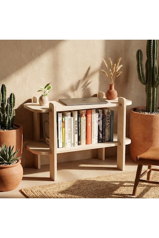 Dulgera Modern Minimalist 2 Raflı Ahşap Raf