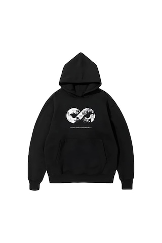 Mbb E-ticaret 3 İplik Pamuklu Cepli Kapüşonlu 10 Kasıma Özel Sweatshirt Hoodie - Siyah
