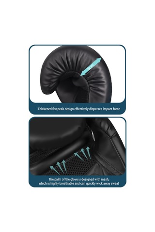 Reedark Genç Ve Yetişkinler İçin 8oz Siyah Bokş Eldiveni - Taekwondo, Kickbokş, Spor Ve Günlük Antrenmanlar İçin Siyah