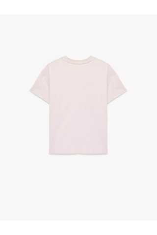 Koton Kurdele Nakışlı Pembe Kız Çocuk T-shirt 6skg10054ak Pembe