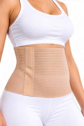 Modalarge Doğum Sonrası Toparlayıcı Korse Lohusa Korsesi Abdominal Sezeryan Ameliyat Sonrası Ayarlanabilir Esnek Fıtık Misinalı Bel Korsesi Bej