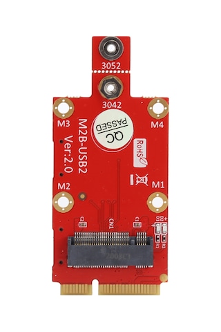 Yaleker M.2 Anahtarı B 3042/3052 Mini Pcı-e Dönüştürücü, Çift Nano Sım Kart Okuyucu, Usb 2.0 Destekli, M2 Vida Ve Tornavida İçerir