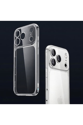 Apple iPhone 17 Pro Max Uyumlu Kılıf Şeffaf Kamera Korumalı 3d
