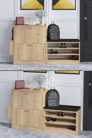 Decormet Trend Ayakkabı Dolabı Safir Meşe Safir Meşe