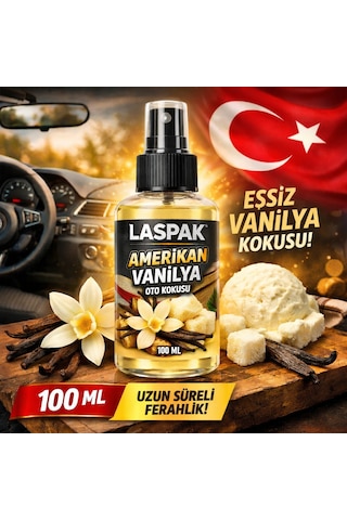 Amerikan Vanilya Sprey Oto Kokusu Uzun Süre Kalıcı Ferah Araç Parfümü 100
