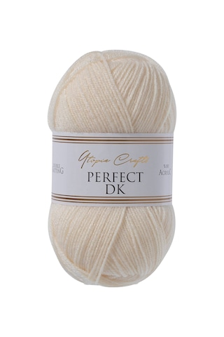 Utopia Crafts Perfect Dk %100 Akrilik Yumuşak Örgü İpi 100g 300m - Doğal Krem