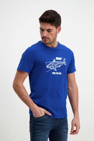 Rich Erkek Bisiklet Yaka T-shirt Mavi