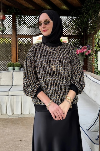 Rabia Şamlı Tanem Tüvit-saten Etekli Takım Sarı Normal