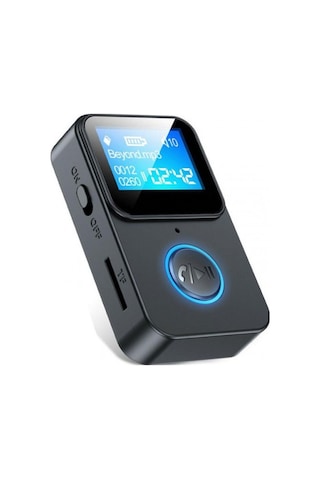 Mikro Hafıza Kart Girişli Bluetooth 5.0 Ses Alıcısı Verici Led Ekranlı Mp3 Çalar