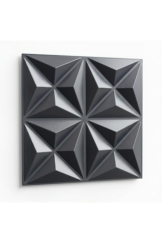 Modern Geometrik Duvar Paneli 50x50 - 10 Lu Avantaj Paketi 2.5 Metre Kare Antrasit