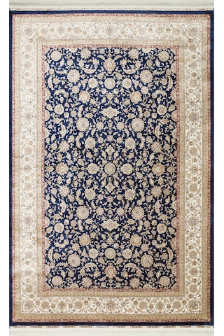 Eko Halı Isfahan Isf 03 Navy Cream Klasik Desenli Yüksek Kalite Sık Dokuma Makine Halısı