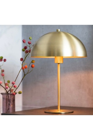 Modern Tasarım Mars Abajur Dekoratif Masa Lambası Eskitme Gold Sarı Metal Gövde Gold