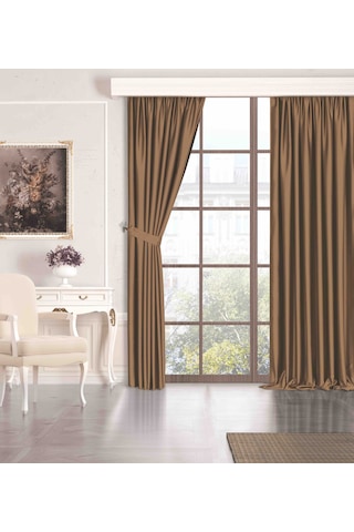 Quartz Blackout Camel Rengi Karartma Perde Camel Rengi Camel