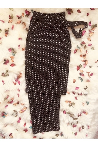 Lüx Battal Beden Cepli Viskon Yazlık Pijama Altı Ze13 Siyah