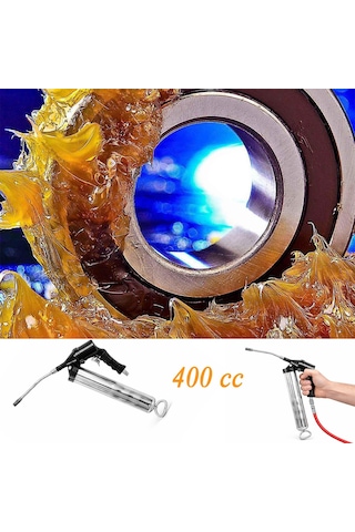 Havalı Gres Yağ Pompası Tabancası 14 Oz Uç Meme 400 Cc El Tipi Yağlama Bakım 90 Psi