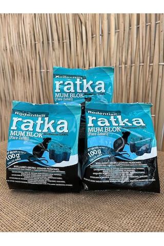 Fare Zehri Rat Ka Mum Blok Fare Zehri 3 Adet 100 Gr Fare Ilacı Fa