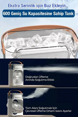 Usb Li Su Püskürtmeli Hava Serinletici Fan
