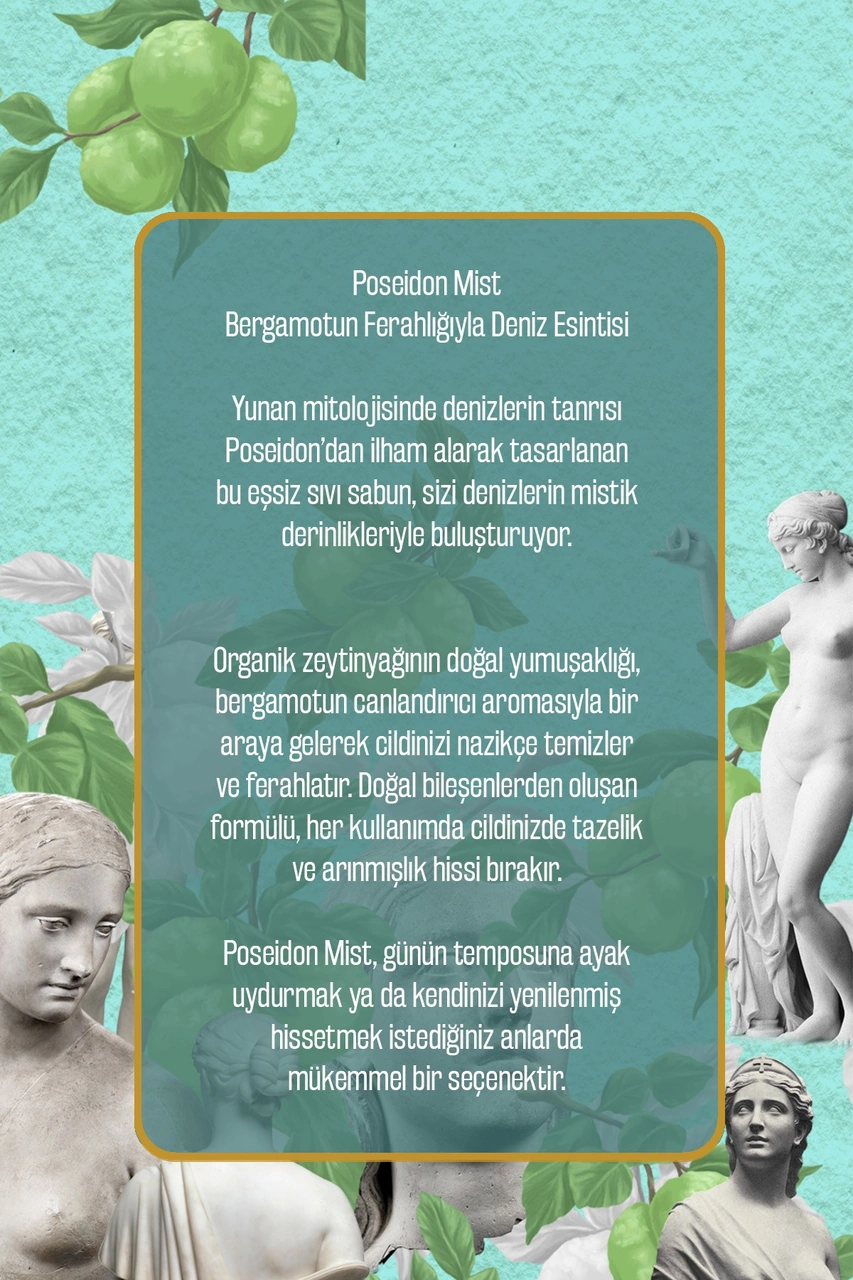 %100 Doğal Zeytinyağlı Bergamot Kokulu Sıvı El Sabun Yoğun Nemlendirici Arındırıcı Bitkisel 500 Ml
