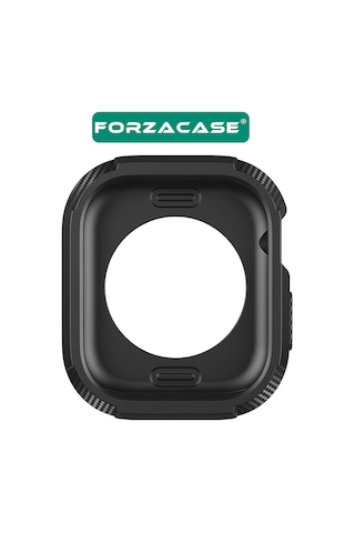Forzacase Apple Uyumlu  Watch 10 42mm İle Önü Açık Armor Silikon Tpu Kasa Koruyucu Kılıf - Fc794 Siyah