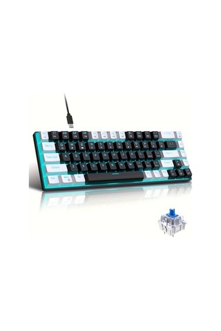 Fastbuy Hxsj Buz Mavisi Işıklı 68 Tuşlu Usb-c Mekanik Klavye