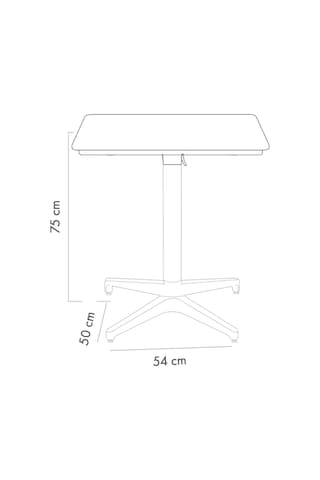 Tr Moon Katlanır Masa 70x70 Cm - Bahçe, Balkon, Kafe, Restoran İçin, İç Ve Dış Mekan Bej Diğer