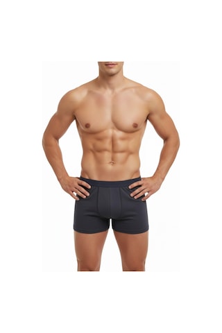İki Yıldız Erkek Likralı Boxer Düz Renk Bgl-st05007 Füme