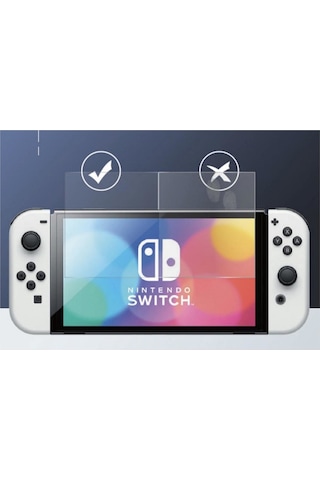 Loges Nintendo Switch Oled Ekran Koruyucu Temperli Cam Premium
