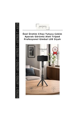Özel Üretim Cihaz Tutucu Çekim Aparatı Görüntü Aleti Tripod Profesyonel Gimbal L09 Siyah