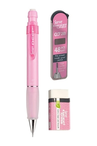 Serve Deep 3 Lü Okul Seti Pembe
