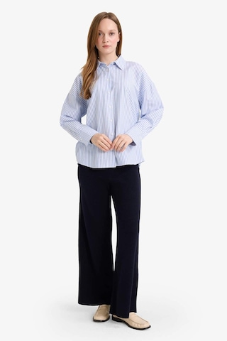 Defacto Wide Leg Triko Pantolon G7249ax25cwnv207 Lacivert-nv207