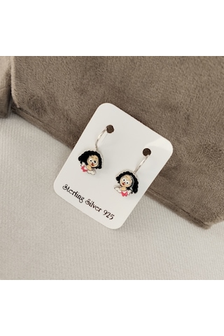 933 Ayar Gümüş Çocuk Küpesi Zarif Ve Güvenli Tasarım Model 10 Gümüş