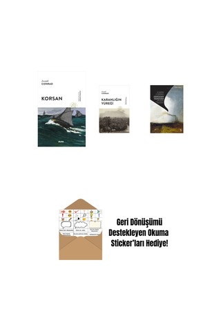 Korsan + Karanlığın Yüreği + Denizden Yansıyan + Okuma Sticker'ları