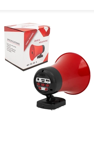 Araç Üstü Mıknatıslı Bluetooth'lu Usb'li Şarjlı 50 Watt Harici Hoparlör