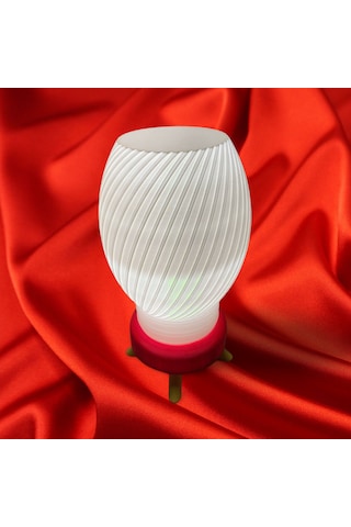 10tech Tasarım Değiştirilebilir Renkli Abajur Petg & Pla E27 Duy Led Uyumlu 5 Parça Modüler Yapı Beyaz - Sarı