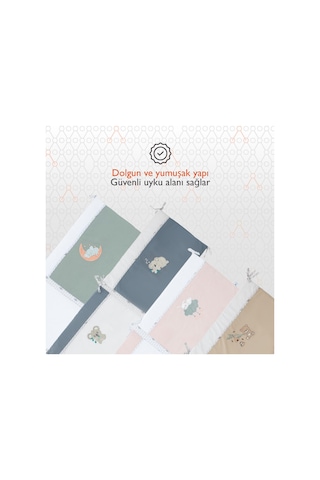 Gezenbebe Hero Bebek Ve Çocuklar İçin Nakışlı Karyola Kenar Koruyucu 40x180