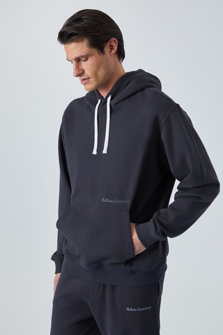 Grımelange Narcıso Erkek Yumuşacık İçi Polarlı Antrasit Sweatshirt Antrasit