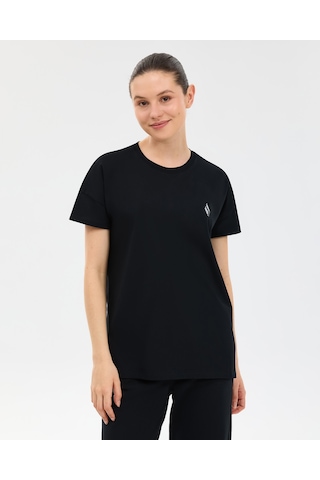 Skechers W Crew Neck Graphic Tee T-shirt Kadın Siyah Tshirt S221482-3817