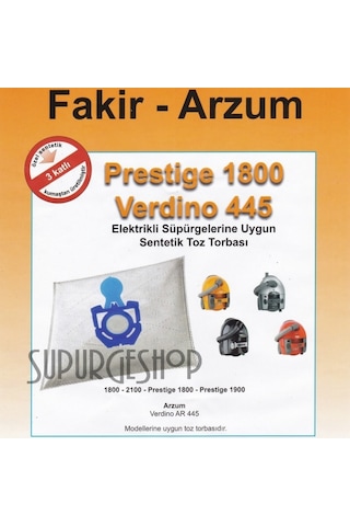 Fakir Prestige 1800 1900 2000 2100 Süpürge Toz Torbası 20 Adet