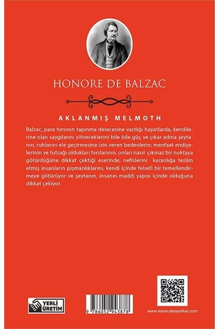 Aklanmış Melmoth - Honore de Balzac - Mavi Çatı Yayınları